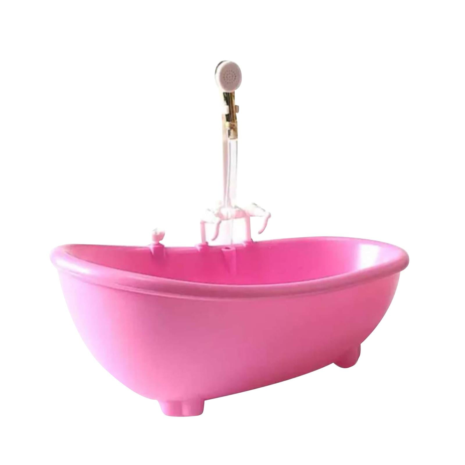 Bothyi - 1/6 Casa De Muñecas En Miniatura Bañera Juguetes De Simulación Para Muñeca De 12 Pulgadas Rosa