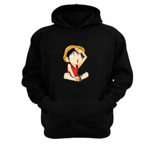 Genérico - Polerón Canguro Luffy Negro Talla Xl Unisex