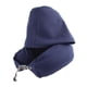thumbnail image 1 of Almohada De Viaje Con Capucha, Almohada De Soporte Para El Cuello Que Se Ajusta Libremente, Para Tren, Coche Interior, Azul Marino, 1 of 3