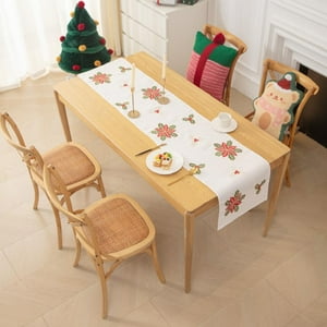 Top Lucky - Camino De Mesa Navideño 36X180 Cm Diseño En Arpillera Ideal Para Decoración Md03