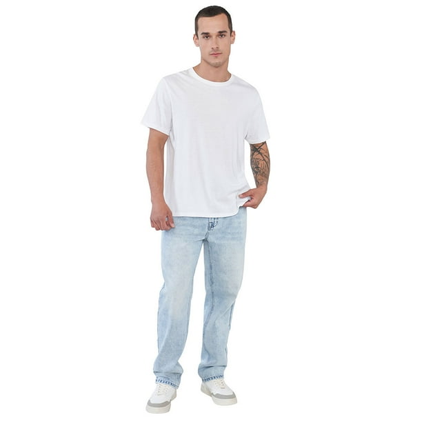 Jeans Hombre Straight Azul Claro Corona