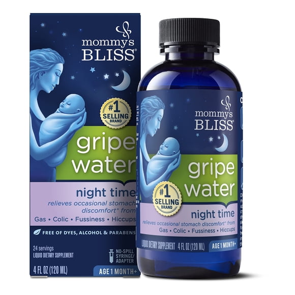 Gripe Water Mommy's Bliss Night Time, 118 ml, para bebés de 2 semanas o más