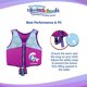 thumbnail image 4 of Chaleco de entrenamiento de natación SwimSchool, tamaño medio/grande, máximo 23 kg, color rosa y agu, 4 of 6