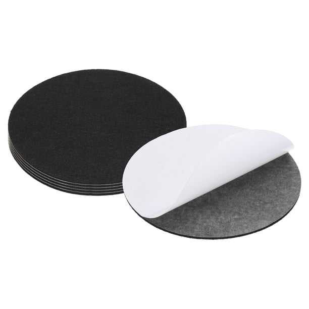 Uxcell Base de Lámpara de 7" de Diámetro Fieltro 6Pcs 3mm de Grosor Redondo Adhesivo Suave Negro