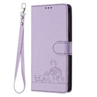 Funda Tipo Cartera Foxdock Para T-Mobile Revvl 6X Pro 5G Con Soporte, Ranuras, Rfid, Diseño De Gato