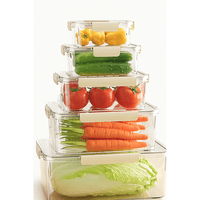 Genérico - Set 5 Contenedores Taper Tupper Transparente Herméticos