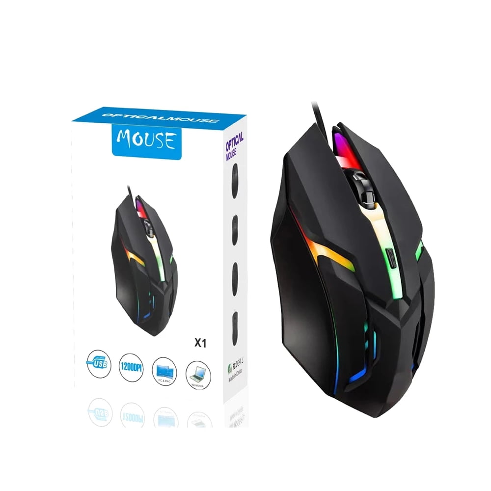 Oem - Mouse Gamer Optico X1 Rgb 1600 Dpi