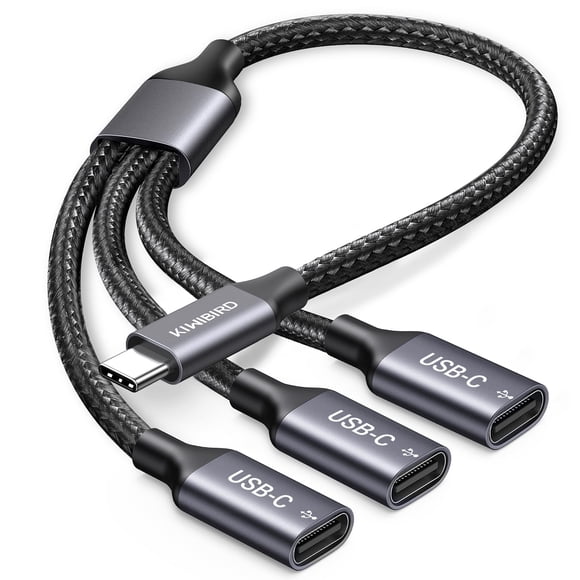 Divisor USB-C KiwiBird de 1 entrada y 3 salidas para carga