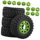 thumbnail image 1 of 4 Piezas 1/10 RC Car Ruedas Y Neumáticos Goma Resistente Accesorio Para Slash W285 Verde, 1 of 5