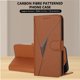 thumbnail image 5 of Funda Cartera Fibra de Carbono para Motorola MOTO G05 con Soporte y Cierre Magnético Marrón, 5 of 6