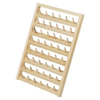 Magideal - Portahilos De Madera Organizador De Bobinas Para Costura Con Estructura De Pino Resistente Compatible Con Instalación En Pared O Escritorio Adecuado