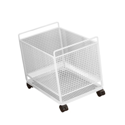 Bothyi - Cesta De Lavandería Con Ruedas Para Sala De Estar, Entrada Y Baño, Color Blanco