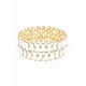thumbnail image 2 of Pulsera Elástica CC Clothing Rectangular Con Piedras De Strass Taupe, 2 of 5