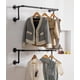 thumbnail image 1 of Perchero de pared industrial Homeyeeng de tubo negro, 2 piezas, 1 of 7