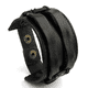 thumbnail image 1 of Brazalete Pulsera Hombre Mujer Cuero Negro Punk Rock, 1 of 3