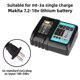 thumbnail image 1 of Cargador de Batería Rápido DC18RC 3A DC18RD DC18RA para Makita 14.4V-18V LXT Batería Li-ion BL1815 BL1820 BL1830 BL1850 BL1860 BL1840 BL1430 BL1415, 1 of 8