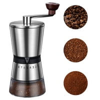 Xusx111 - Molina De Café Manual De Precisión De Gran Capacidad Para Uso Doméstico, Ajuste De Rugosidad Ajustable De 8, Molino De Granos De Café De Acero Inoxidable De Mano Para Acampar De Viaje, Fácil