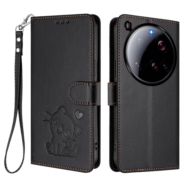 Xiaomi 15 Ultra Funda Billetera con Ranuras para Tarjetas, Negro