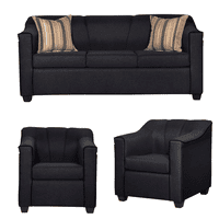 Ruzam Mobel - Juego De Living 3-1-1 Venecia Negro