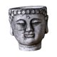 thumbnail image 1 of Cemento Buddha Cabeza Flor Estatuilla Bonsoi Jarrón De Flores Para El Patio De Interior Piedra De Piedra Gris, 1 of 3