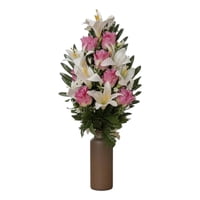 Genérico - Ramo Floral Decorativo Artificial Lirios Rosas Adorno Jhn