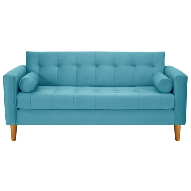 Sofa Retro 3c Felpa 04 Turquesa