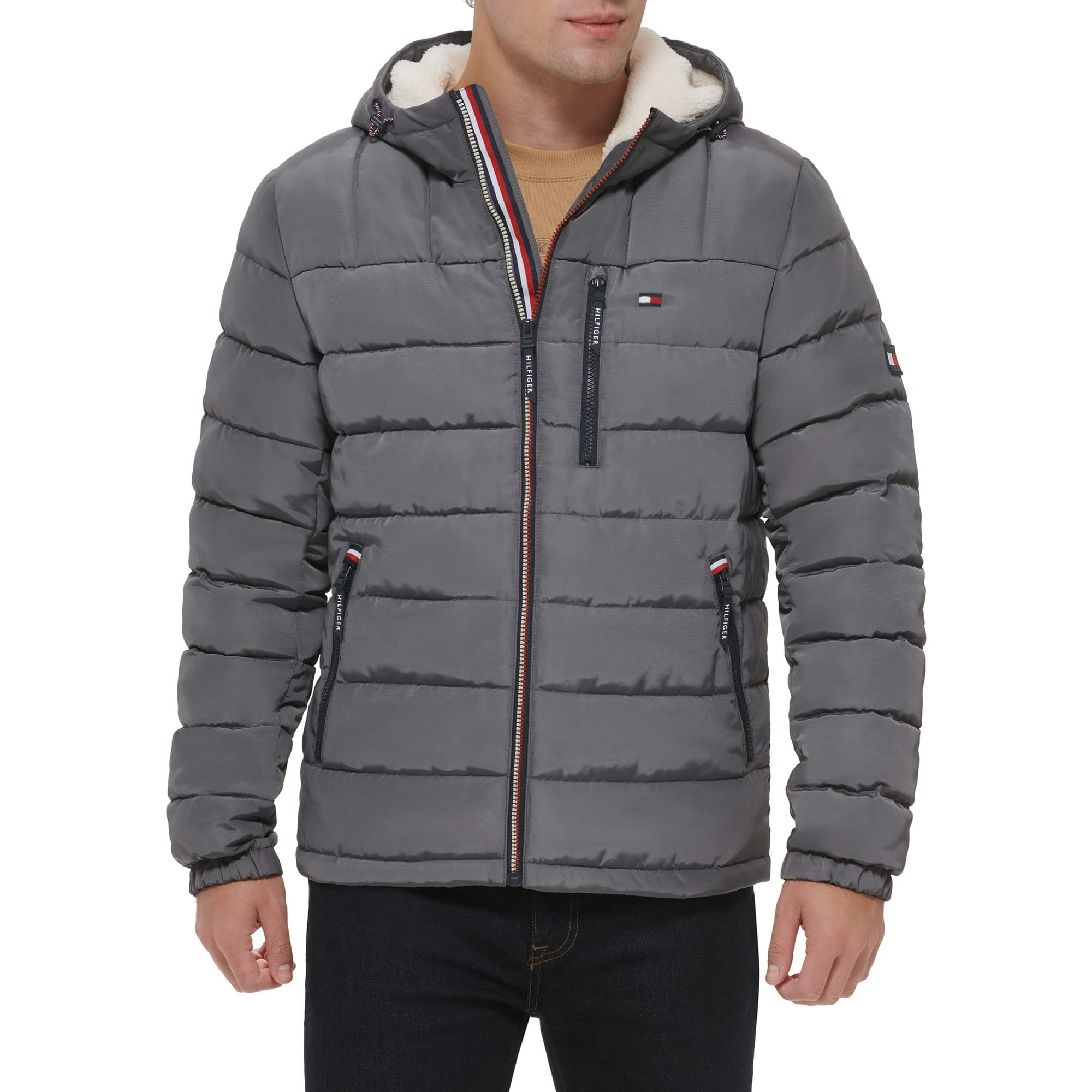 Chaqueta Tommy Hilfiger Para Hombre, De Peso Medio, Con Forro Sherpa