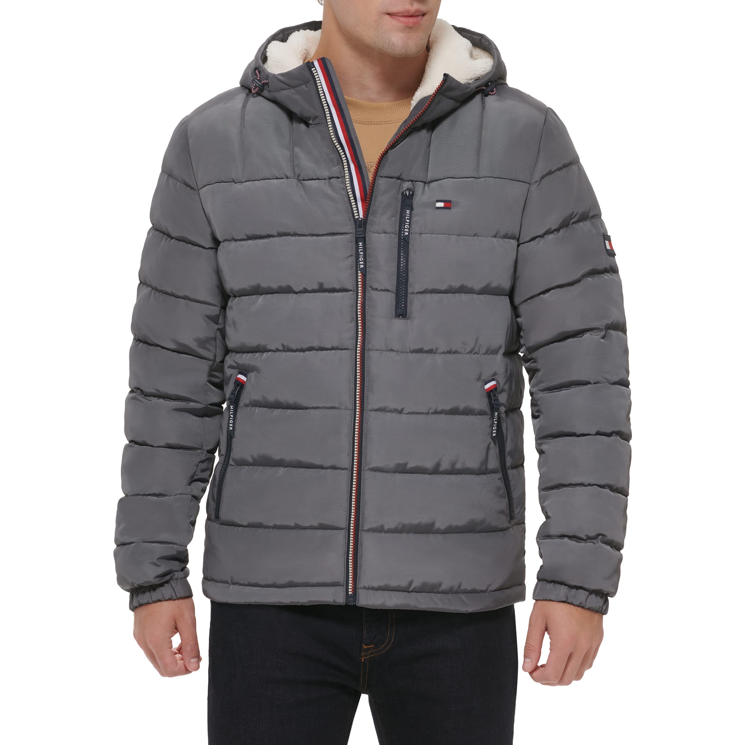 Chaqueta Tommy Hilfiger Puffer Para Hombre, De Peso Medio, Resistente Al Agua