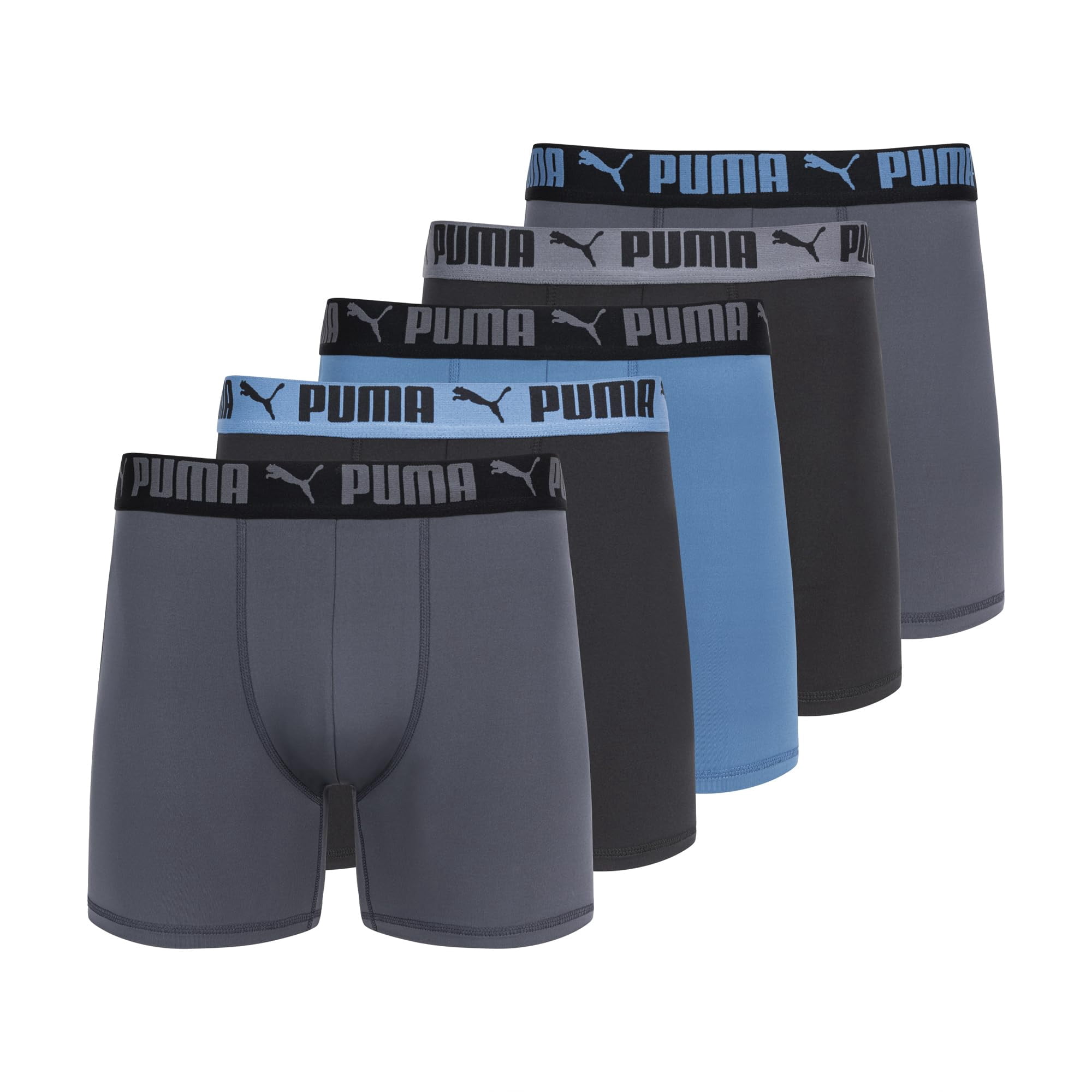 Calzoncillos Tipo Bóxer Puma Performance Para Hombre, Color Negro/azul, Talla M