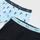 thumbnail image 3 of Bóxer Hombre Bipack Print Mix Celeste/Negro Corona, 3 of 5