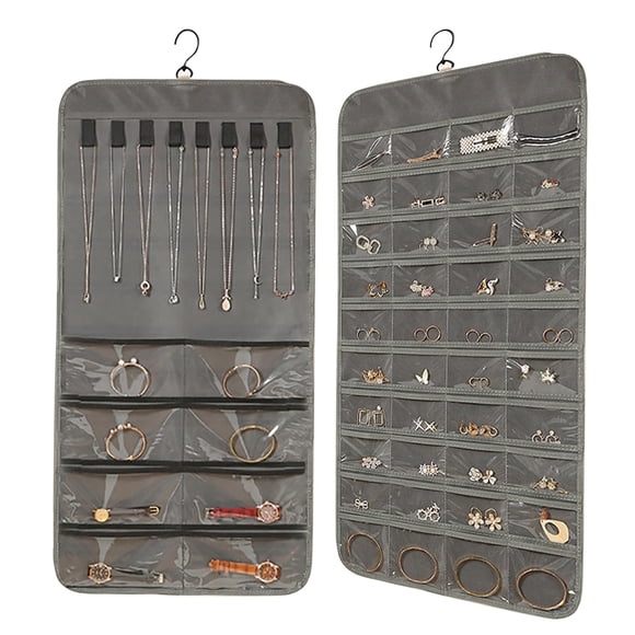 Organizador colgante para joyas ONEPEACE, collar y pendientes, gris