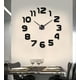 thumbnail image 3 of Reloj Para Pared 3D Grande Negro Gran Diseño Moderno Jhn, 3 of 3