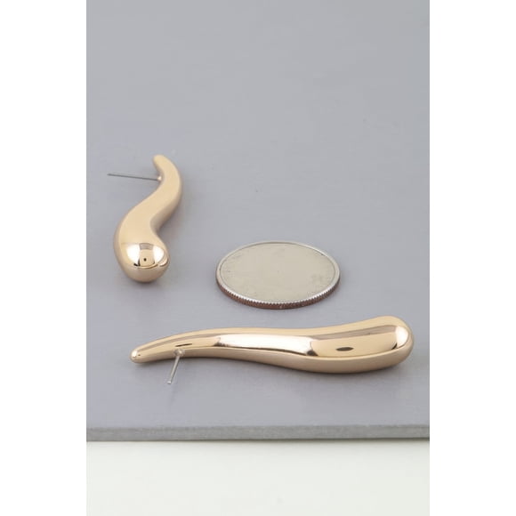 Pendientes Fashnzfab Abstract Wave Teardrop
