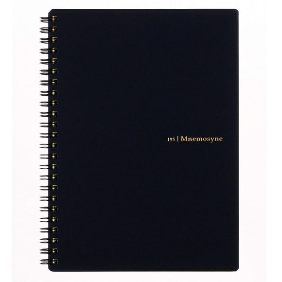 Cuaderno Maruman MNEMOSYNE A5, 80 hojas, 7 mm, rayado, negro
