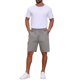 thumbnail image 2 of INSPIRE CHIC Pantalones Cortos de Carga de Algodón con Bolsillos con Cremallera para Hombre Regreso a Clases 30 Gris Claro, 2 of 5