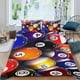 thumbnail image 2 of Billar Conjunto de sábanas temático, trío de piezas, cómodo y amigable con la piel, diseño único, regalo de decoración para el hogar para familiares, amigos y fans,135cm *200cm, 2 of 6