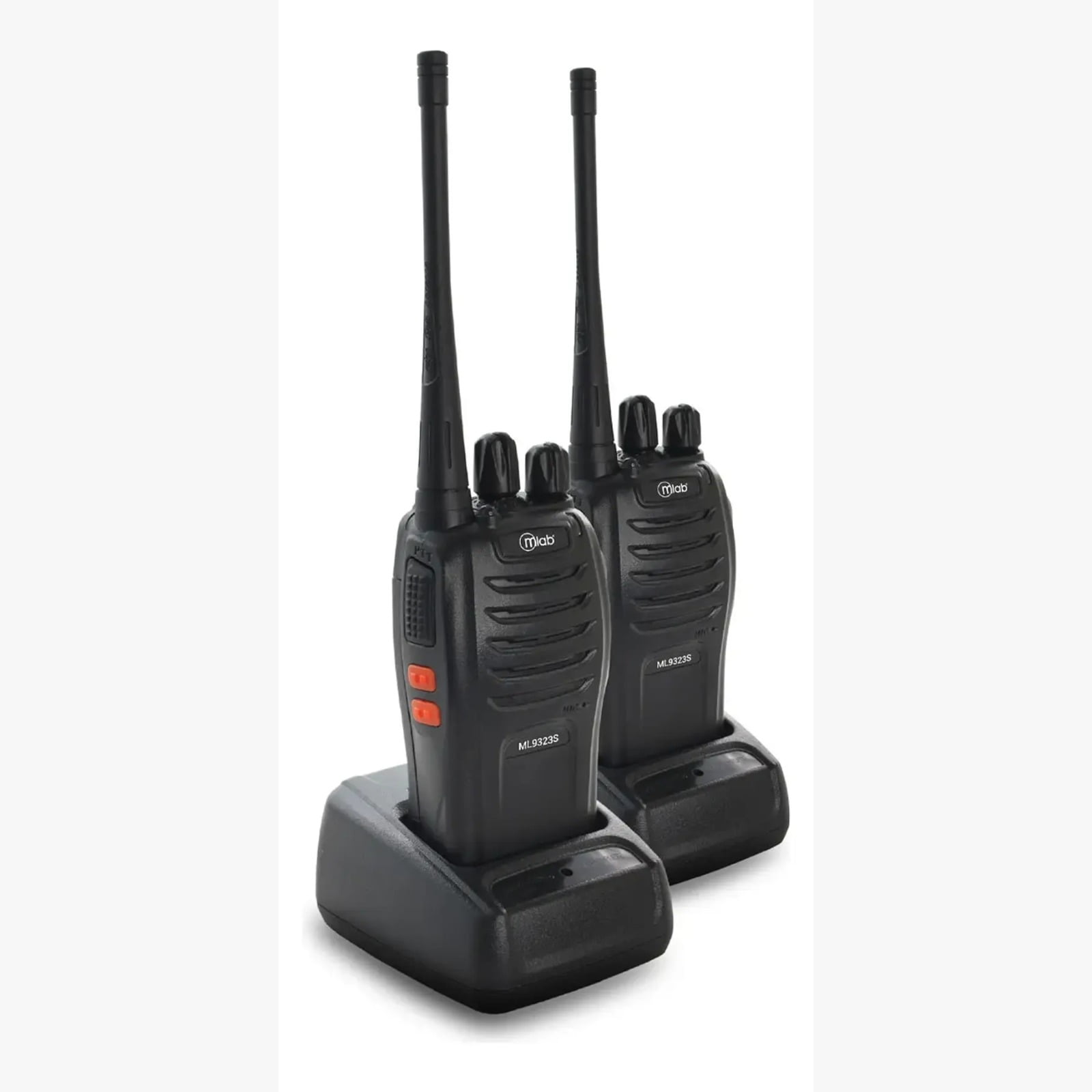 Radio Intercomunicador Mlab Walkie-talkies Kit 2u Color Negro