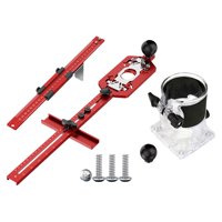 Magideal - Soporte De Ranura De Fresado, Herramienta De Carpintería, Herramienta De Bricolaje, Base De Guía De Corte De Enrutador Multiusos Para Carpintería Prof Con Cubierta Transparente