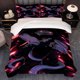thumbnail image 1 of 3pcs Mysterious Black Long Hair Cleric of Decay Pattern K-Style Ins-Inspired Themed Three-Piece Set Soft and Comfortable Bedding Set, 1 of 5