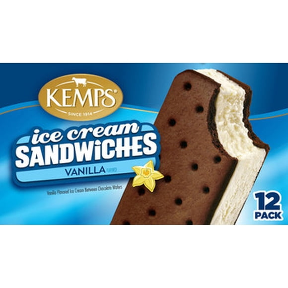 Helado Kemps Vainilla Sandwich 12P, 756 g
