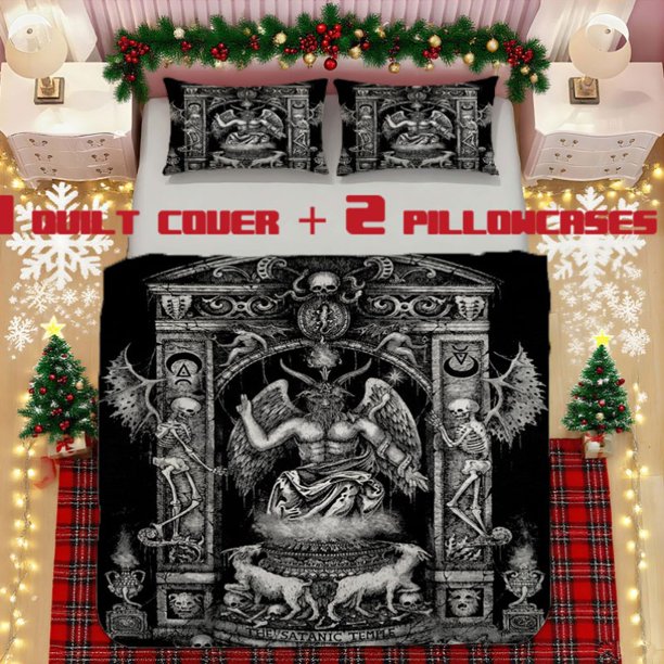 Soft Bedding Set with a Devil Goat Print Made of Polyester Fiber Serves Both As Bedroom Decor And for Warmth