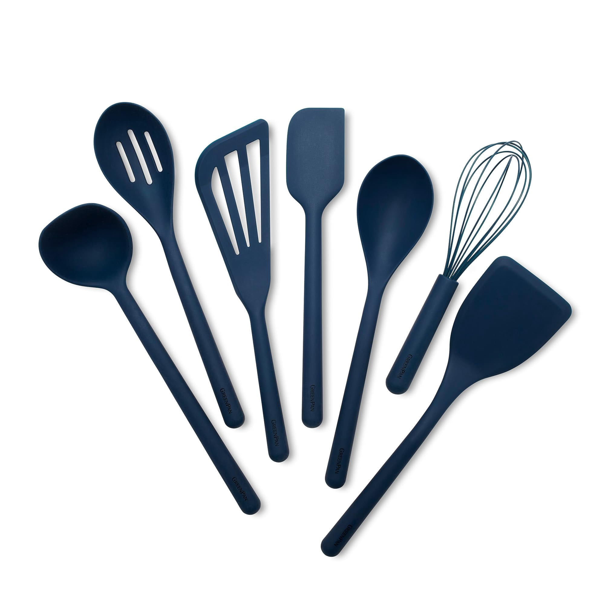 Juego De Utensilios De Cocina Greenpan De Silicona, 7 Piezas, Azul
