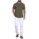 thumbnail image 2 of INSPIRE CHIC Camisa Polo para Hombre de Regreso a Clases con Cuello, Manga Corta, Doble Bolsillo en el Pecho, para Exteriores, Talla L, Verde Oliva, 2 of 5