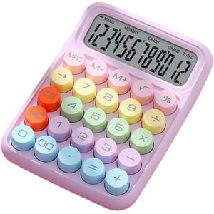 Malltradecl - Calculadora Escritorio 12 Digitos Pantalla Grande Violeta