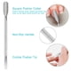 thumbnail image 4 of Empujador y raspador de cutículas, empujador y cortador de cutículas de acero inoxidable de grado profesional, herramienta duradera para manicura y pedicura., 4 of 6