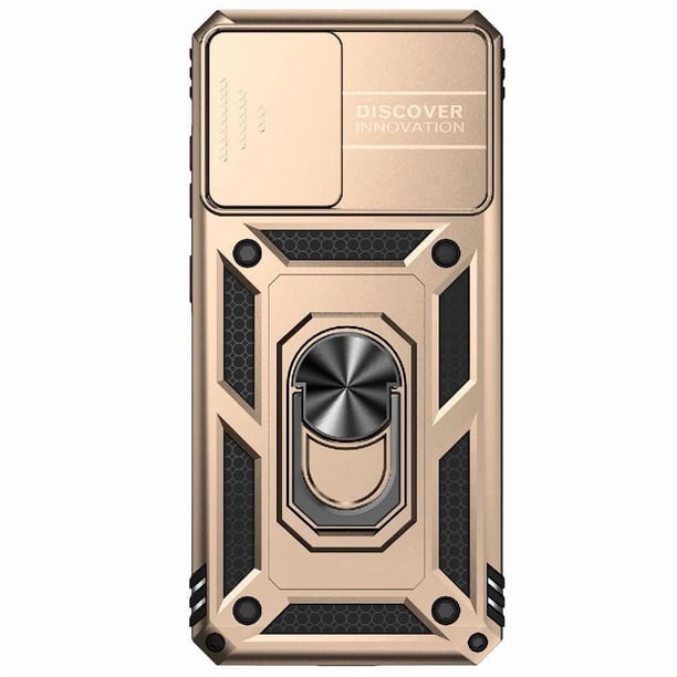Funda Resistente Anillo Soporte Samsung Galaxy S20 Privacidad Cámara Montaje Magnético Oro