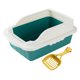 thumbnail image 1 of Bandeja De Arena Para Mascotas Con Pala Kitty Animales Peque?os Caja De Arena Para Gatos Con Parte Superior Abierta Verde L 50x35x18cm, 1 of 5