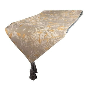 Oem - Mantel Camino De Mesa Tela Madera Flor 180X32Cm