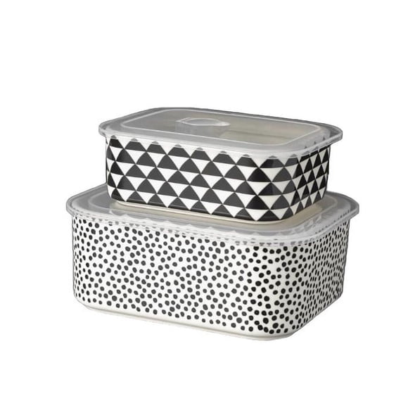 Set 4 Fuentes Rectangulares Ceramica Thyme Table Con Tapa