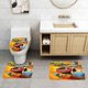 thumbnail image 2 of Blaze y los Monster Machines Juego de 3 alfombras de baño de coral fleece: tapete de baño + alfombra de inodoro en forma de U + funda de tapa de inodoro en forma de O, 2 of 6